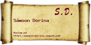 Sámson Dorina névjegykártya