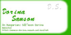 dorina samson business card